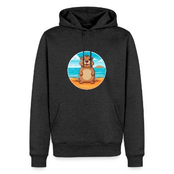 Gopher Aquarell Cartoon Kawaii Clipart Tier - Männer Premium Bio Hoodie - Anthrazit meliert - Vorne - Thijin (182cm)