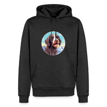 Pudelpointer Hunderasse Cartoon Kawaii Aquarell - Männer Premium Bio Hoodie - Anthrazit meliert - Vorne - Thijin (182cm)