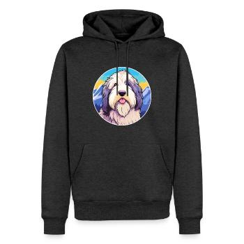 Alter englischer Schäferhund Hunderasse Cartoon Kawaii Wate - Männer Premium Bio Hoodie - Anthrazit meliert - Vorne - Thijin (182cm)