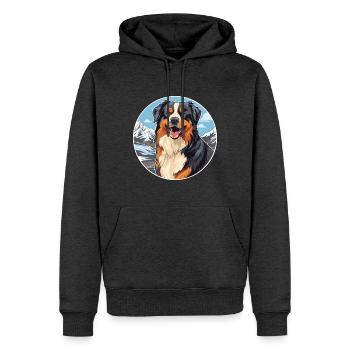 Englischer Schäferhund Rasse Cartoon Kawaii Watercol - Männer Premium Bio Hoodie - Anthrazit meliert - Vorne - Thijin (182cm)