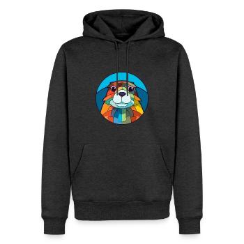 Gopher Buntglas Bunte Karikatur Kawaii Anima - Männer Premium Bio Hoodie - Anthrazit meliert - Vorne - Thijin (182cm)