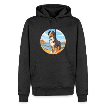 Englisch Schäferhund Rasse Cartoon Kawaii Clipart - Männer Premium Bio Hoodie - Anthrazit meliert - Vorne - Thijin (182cm)
