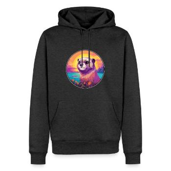 Gopher Buntes Aquarell Cartoon Kawaii Tier - Männer Premium Bio Hoodie - Anthrazit meliert - Vorne - Thijin (182cm)