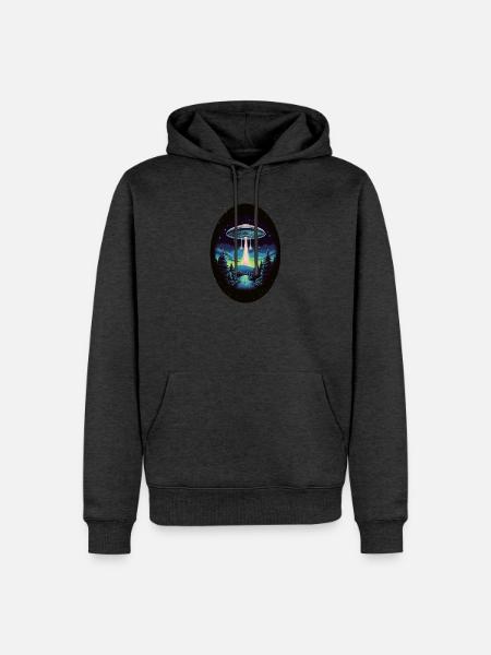 Aliens - Männer Premium Bio Hoodie - Anthrazit meliert