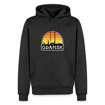 Danzig Polen Flagge Skyline Reisesouvenir - Männer Premium Bio Hoodie - Anthrazit meliert - Vorne - Thijin (182cm)