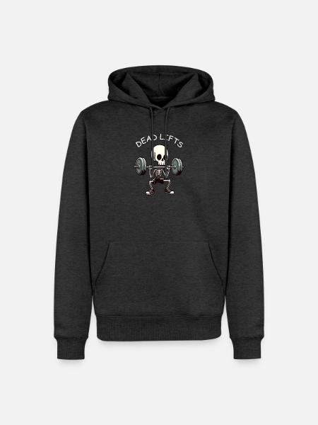 Kreuzheben - Männer Premium Bio Hoodie - Anthrazit meliert