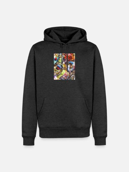 Bunte Motorräder - Männer Premium Bio Hoodie - Anthrazit meliert