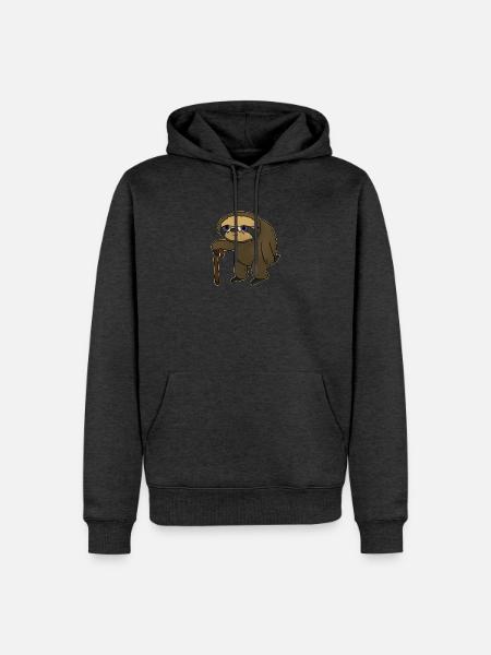 Opa Großvater Lustig - Männer Premium Bio Hoodie - Anthrazit meliert