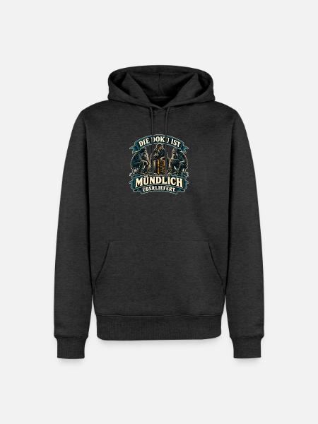 Mündliche IT-Doku - Männer Premium Bio Hoodie - Anthrazit meliert