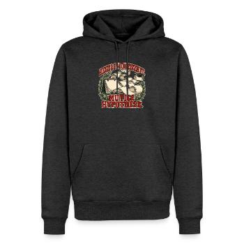 Regelstudienzeit: mutige Hypothese - Männer Premium Bio Hoodie - Anthrazit meliert - Vorne - Thijin (182cm)