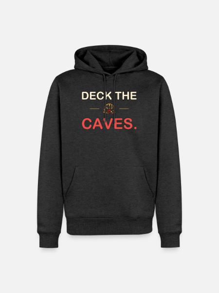 Deck die Höhlen – Höhlen-Geschenk - Männer Premium Bio Hoodie - Anthrazit meliert