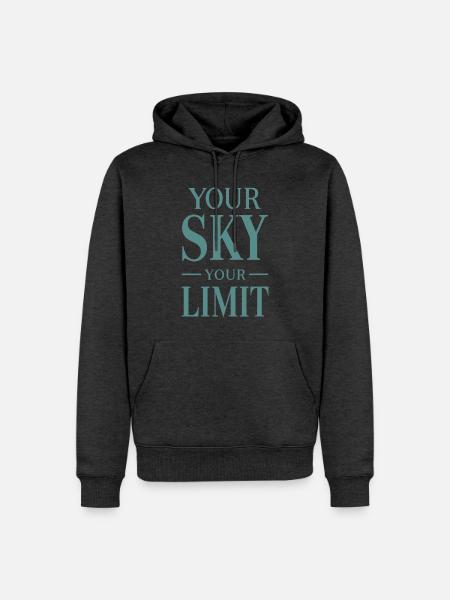 Your Sky Your Limit - Männer Premium Bio Hoodie - Anthrazit meliert