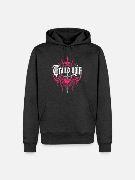 Trauzeugin Krone Hochzeit Braut - Männer Premium Bio Hoodie - Anthrazit meliert