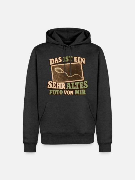 Sehr altes Foto von mir - Männer Premium Bio Hoodie - Anthrazit meliert