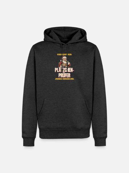 Firmenfeier: Plätzchen-Prüfer - Männer Premium Bio Hoodie - Anthrazit meliert