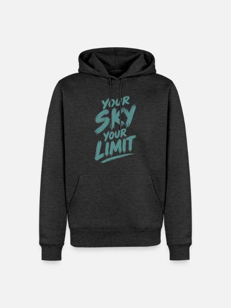 Your Sky Your Limit - Männer Premium Bio Hoodie - Anthrazit meliert
