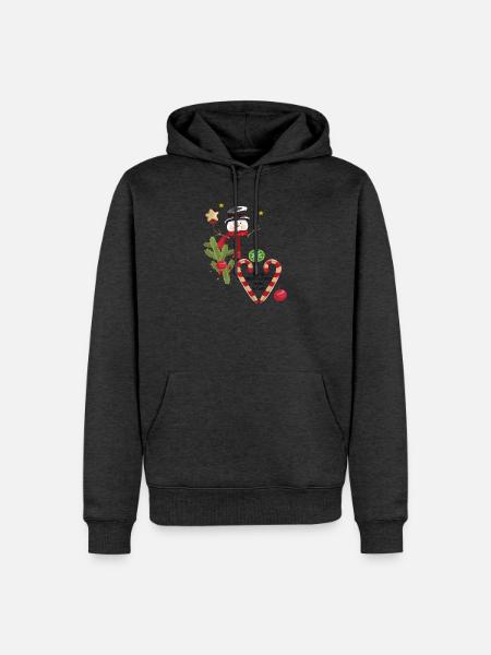 Frohe Weihnachten mein Schatz - Männer Premium Bio Hoodie - Anthrazit meliert