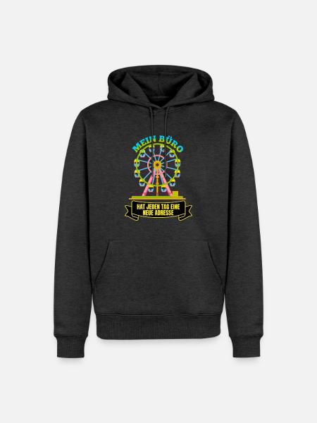 Schausteller Riesenrad Spruch - Männer Premium Bio Hoodie - Anthrazit meliert
