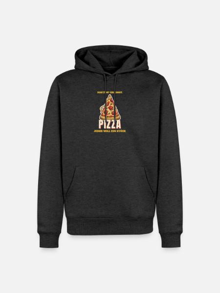 Kostüm erledigt: Pizza - Männer Premium Bio Hoodie - Anthrazit meliert