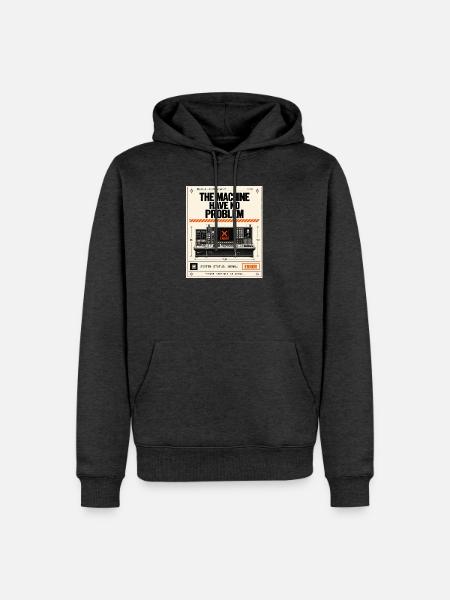 Die Maschine hat kein Problem - Männer Premium Bio Hoodie - Anthrazit meliert