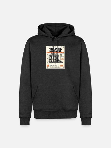 Erfolgreiche Feuerbekämpfung - Männer Premium Bio Hoodie - Anthrazit meliert