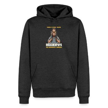 Zwei-Meter-Mann und Mädchenpapa - Männer Premium Bio Hoodie - Anthrazit meliert - Vorne - Thijin (182cm)