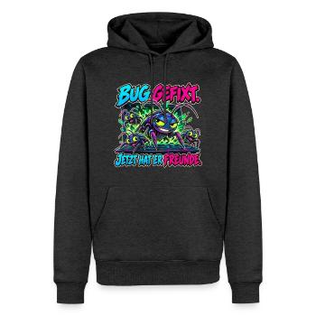 Bug gefixt, Freunde gefunden - Männer Premium Bio Hoodie - Anthrazit meliert - Vorne - Thijin (182cm)