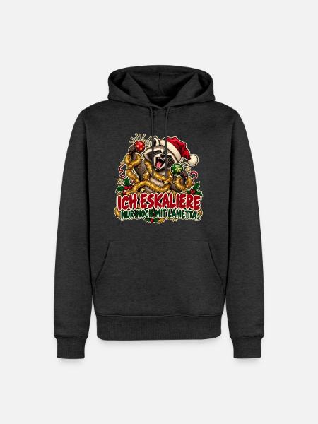 Festliche Eskalation - Männer Premium Bio Hoodie - Anthrazit meliert