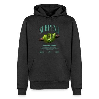 Green Tree Python Modern Reptile Keeper Streetwear - Männer Premium Bio Hoodie - Anthrazit meliert - Vorne - Thijin (182cm)