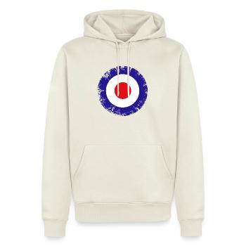 Mod-Ziel - Männer Premium Bio Hoodie - Naturweiß - Vorne - Nico (187cm)