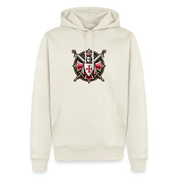 Templiers - Sweat à capuche Premium bio Homme - blanc cassé - Devant - Nico (187cm)