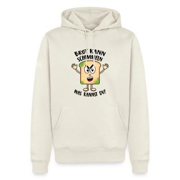 Brot kann schimmeln Was kannst Du Lustige Sprüche - Männer Premium Bio Hoodie - Naturweiß - Vorne - Nico (187cm)