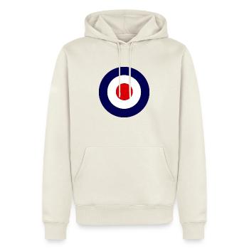 Mod - Männer Premium Bio Hoodie - Naturweiß - Vorne - Nico (187cm)
