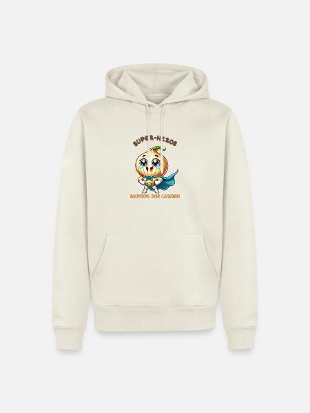 Superhero - Savior of Tears - Men’s Premium Organic Hoodie - off white