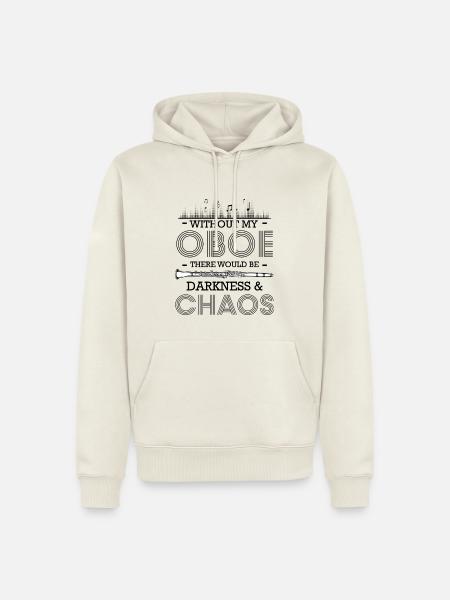 hautbois - Sweat à capuche Premium bio Homme - blanc cassé