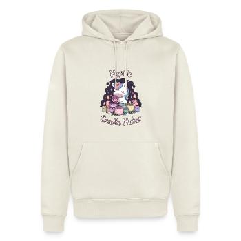 Fabricant de bougies mystiques. - Sweat à capuche Premium bio Homme - blanc cassé - Devant - Nico (187cm)