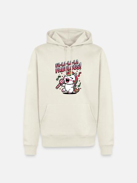 Fa-la-la-la Fabelhaft! - Männer Premium Bio Hoodie - Naturweiß