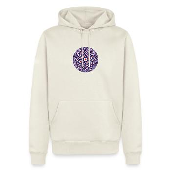 Mod Swarm - Männer Premium Bio Hoodie - Naturweiß - Vorne - Nico (187cm)