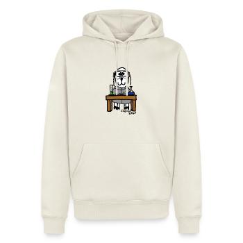 Chemie ScHoF - Männer Premium Bio Hoodie - Naturweiß - Vorne - Nico (187cm)
