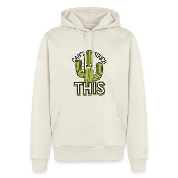 Can't Touch This - Men’s Premium Organic Hoodie - off white - Front - Nico (187cm)