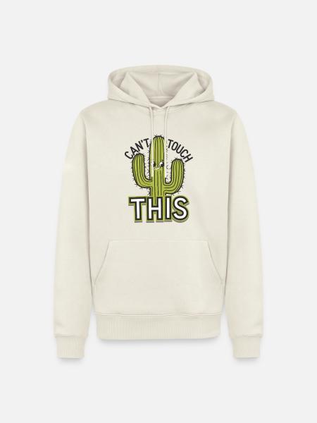 Kann das nicht anfassen - Männer Premium Bio Hoodie - Naturweiß