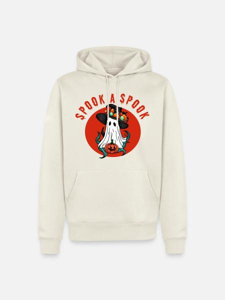Erschrecke einen Spuk! - Männer Premium Bio Hoodie - Naturweiß