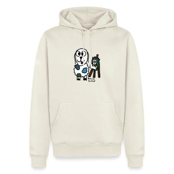 Kunst ScHoF - Männer Premium Bio Hoodie - Naturweiß - Vorne - Nico (187cm)
