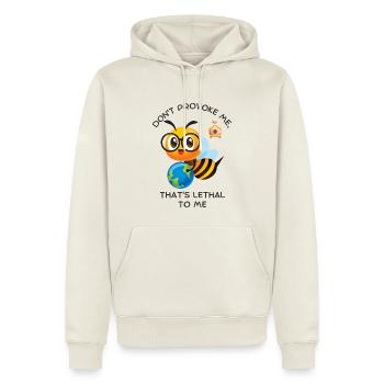 Provozieren Sie mich nicht, das für mich tödlich ist - Männer Premium Bio Hoodie - Naturweiß - Vorne - Nico (187cm)