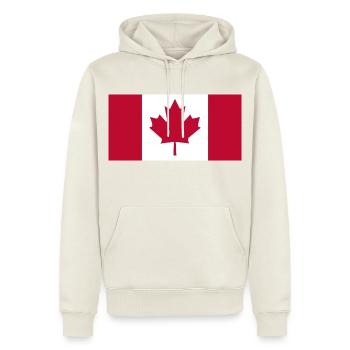 Drapeau canada drapeau érable Canada Day 1867 Toronto - Sweat à capuche Premium bio Homme - blanc cassé - Devant - Nico (187cm)