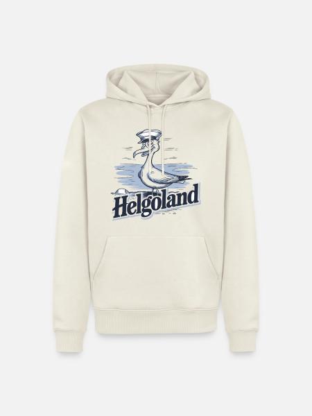 Helgoland Möwe - Männer Premium Bio Hoodie - Naturweiß
