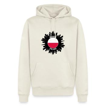 Danzig Skyline Polen Flagge Reise Souvenir - Männer Premium Bio Hoodie - Naturweiß - Vorne - Nico (187cm)