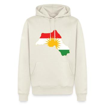 Kurdistan Region  - Männer Premium Bio Hoodie - Naturweiß - Vorne - Nico (187cm)