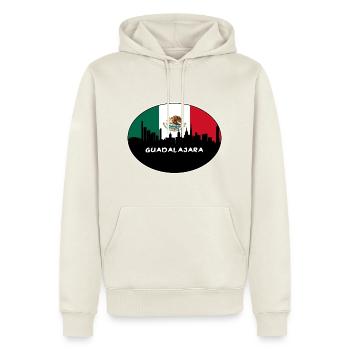 Guadalajara Mexiko Flagge Skyline Silhouette Reisen - Männer Premium Bio Hoodie - Naturweiß - Vorne - Nico (187cm)