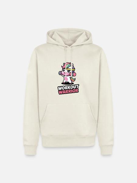 Workout Warrior - Men’s Premium Organic Hoodie - off white